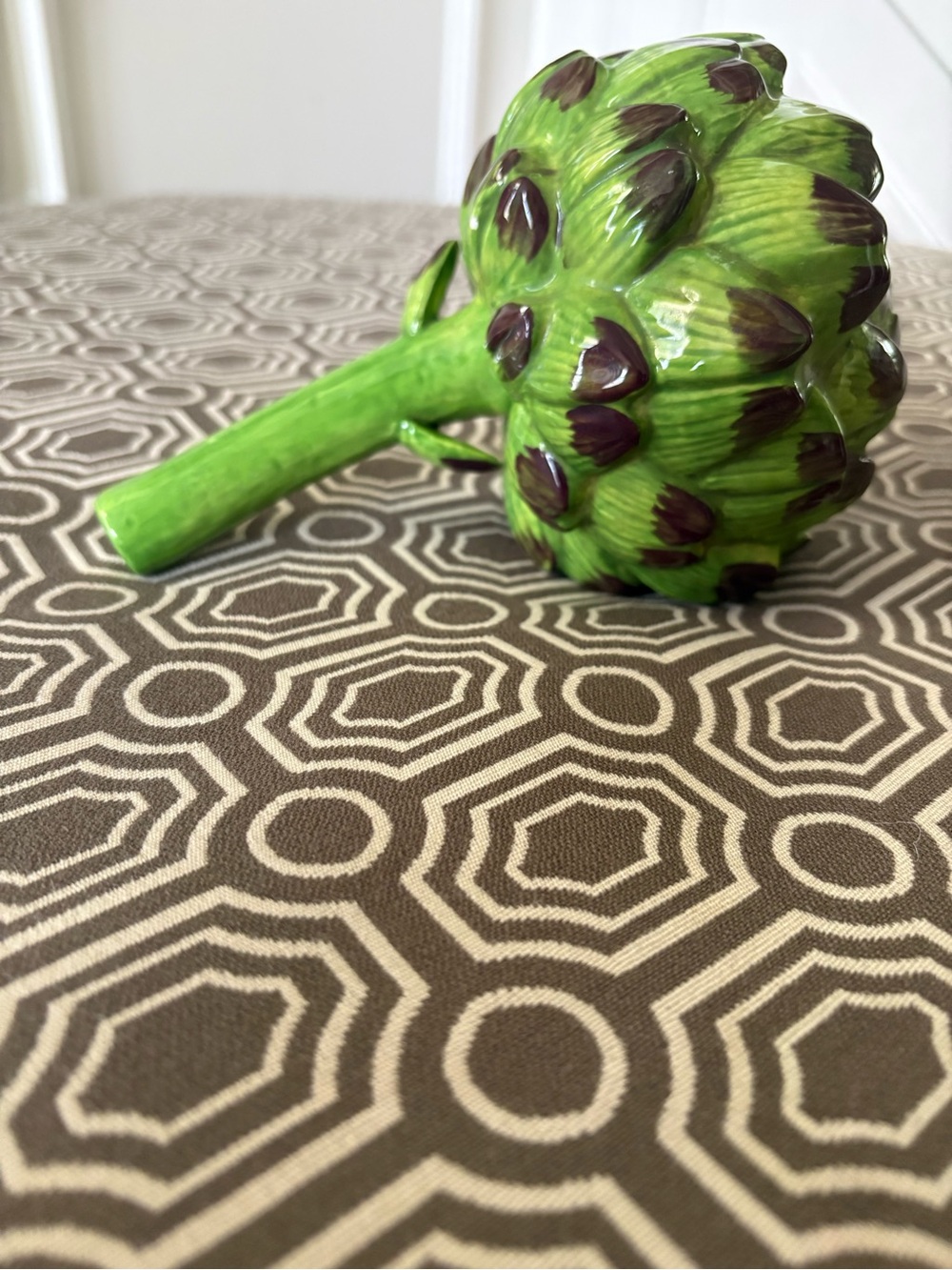 Hand-Painted Ceramic Artichoke Sculpture - Green - Picture 14 of 16